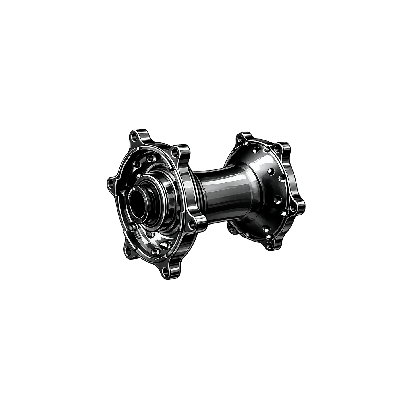 Pulverbeschichtung von Motorrad - Radnabe