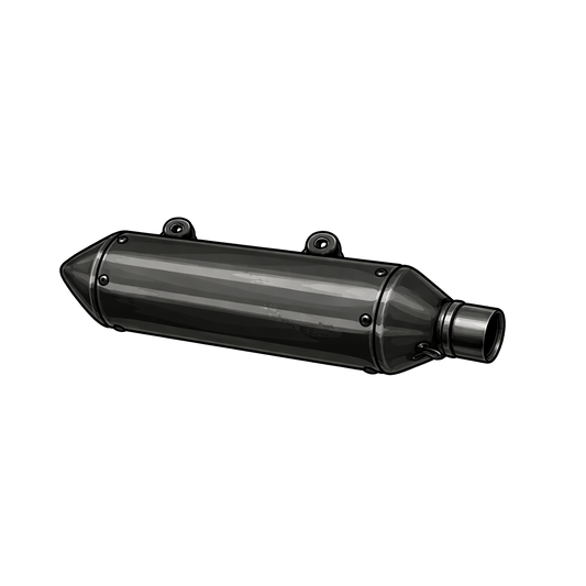 Cerakote-Beschichtung von Motorrad - Endschalldämpfer